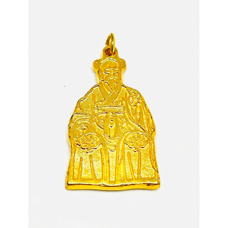 Gran Duque General Yan Xin Feng Shui Amuleto Baño Oro 3.5cm