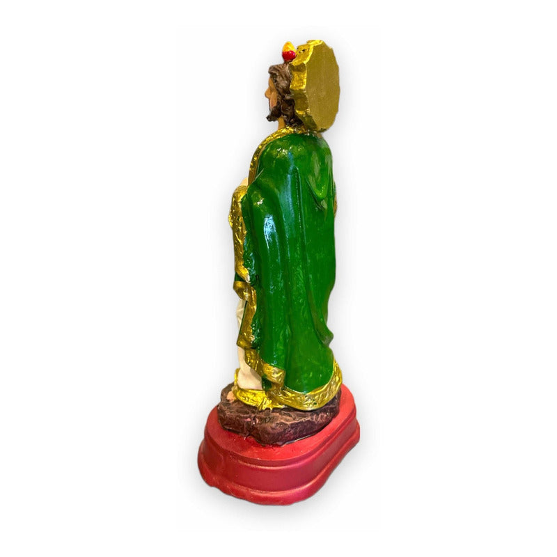 San Judas Tadeo Escultura D Resina Hecho A Mano 14.4x5x6.4cm