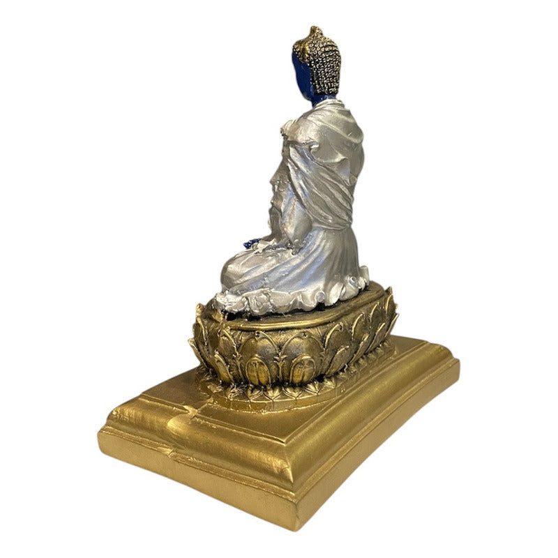 Buda De La Salud Y Meditación 15 Cm Escultura De Resina