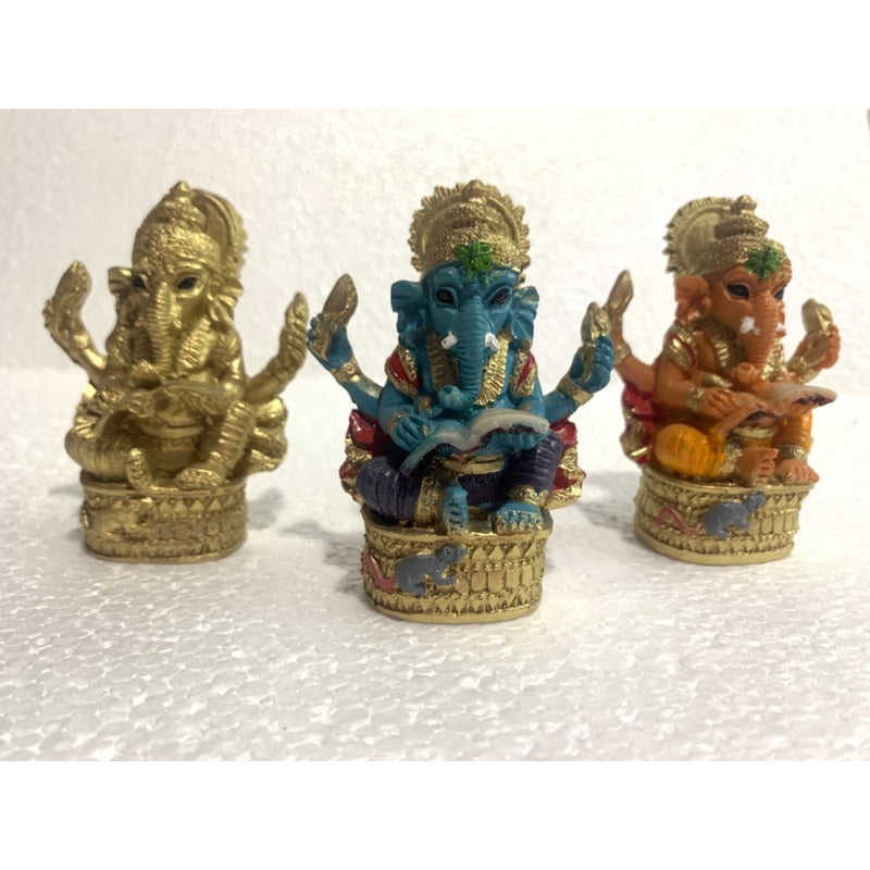 Ganesh Figura Resina Dios De La Prosperidad 7.5 Cm 1 Pieza