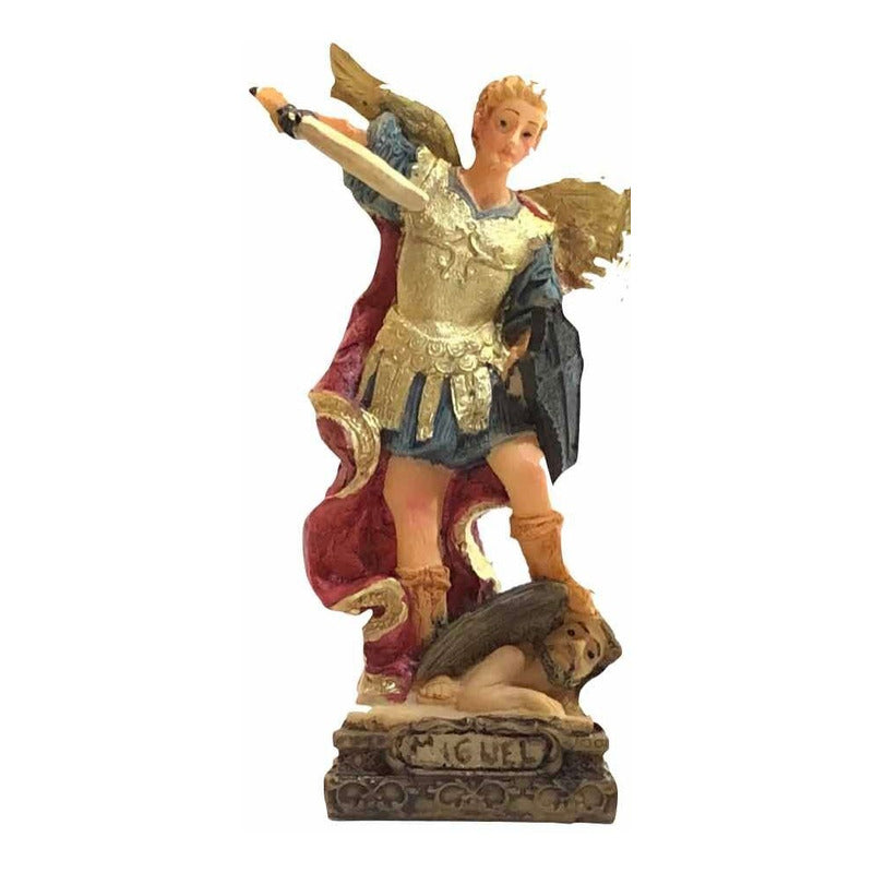 San Miguel Arcangel 11.5cm Angel Resina Artesanal
