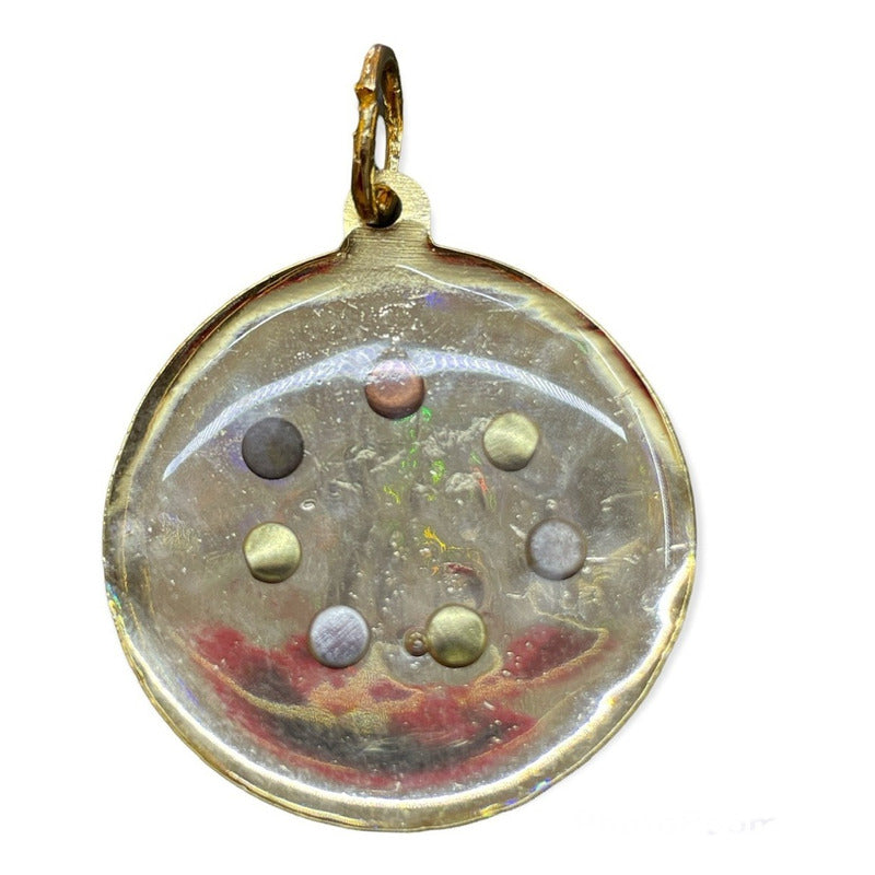 Exterminador Talisman Amulento Encapsulado Y Baño De Oro 4cm