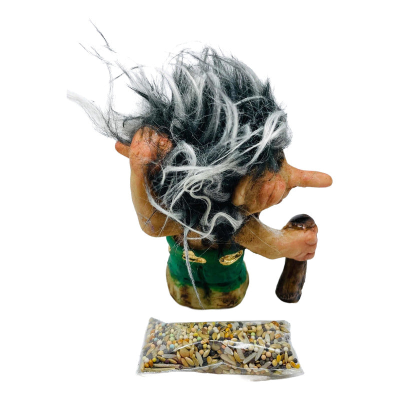 Troll Éxito 3 Cabezas + Semillas + Hoja Activación 10 Cm