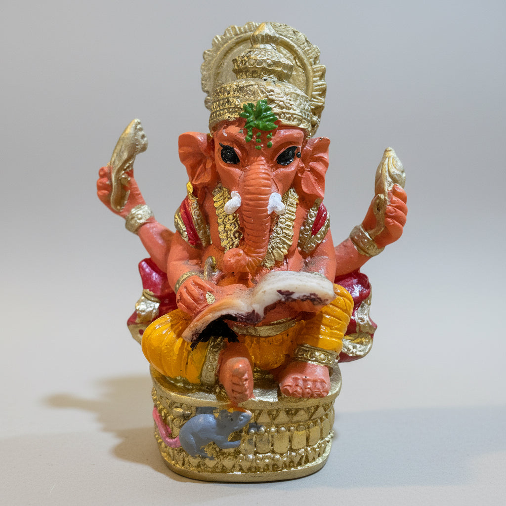 Ganesh Figura Resina Dios De La Prosperidad 7.5 Cm 1 Pieza