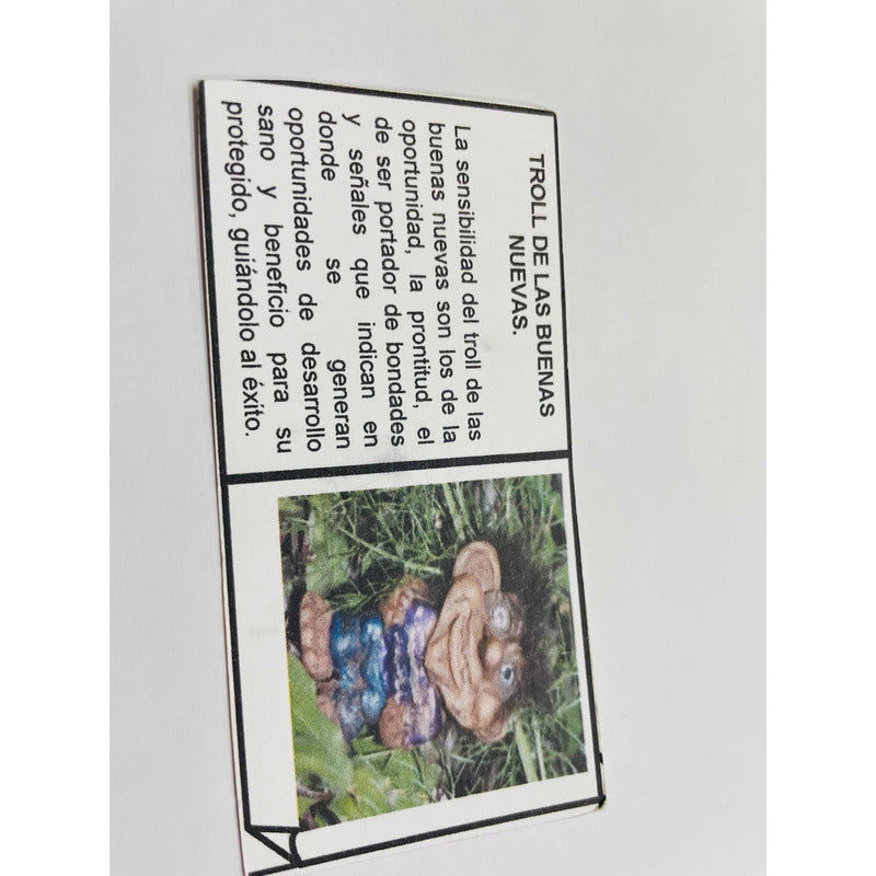 Troll Buenas Nuevas 11 Cm Figura De Resina Nacional. Verde Oscuro