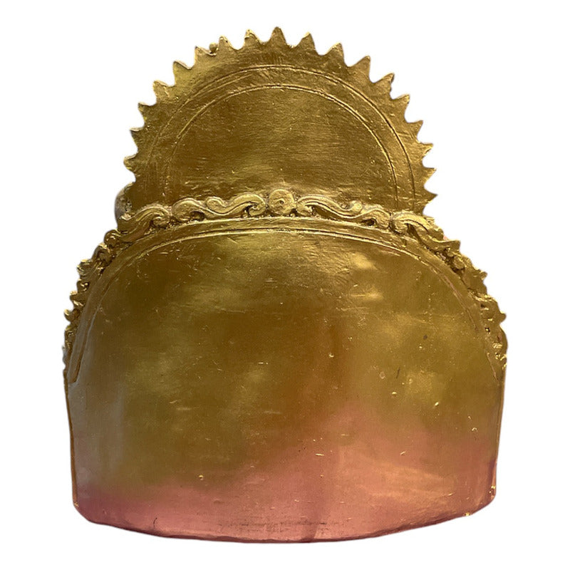 Estatua Ganesh Trono Resina 14 Cm.
