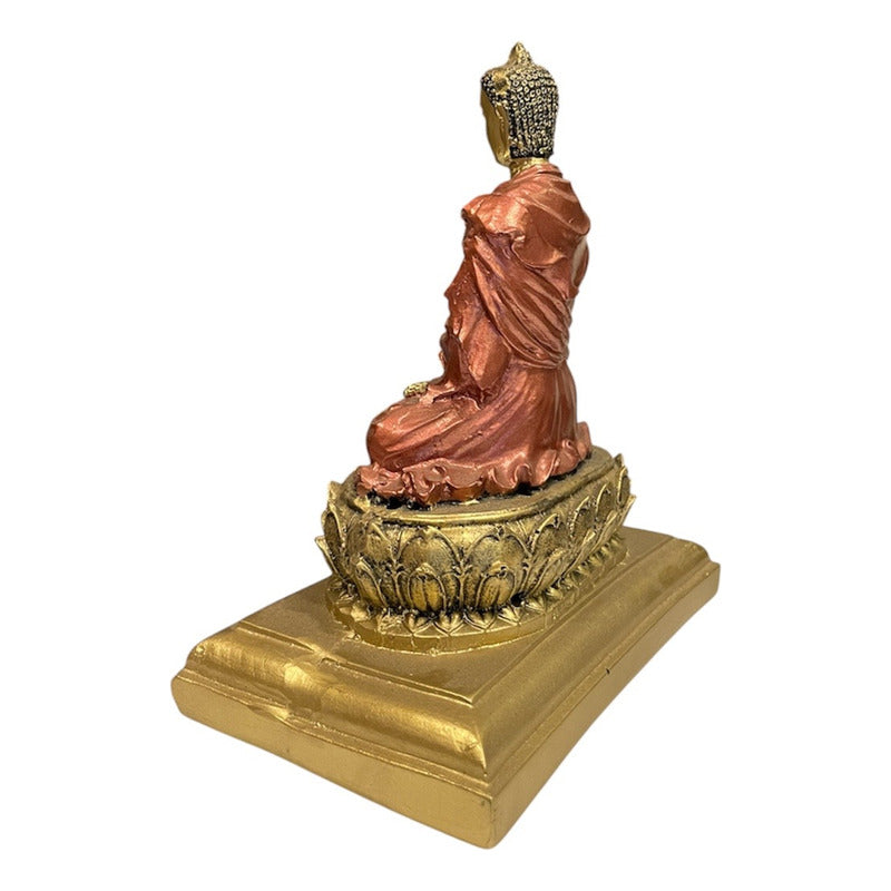 Buda De La Salud Y Meditación 15 Cm Escultura De Resina