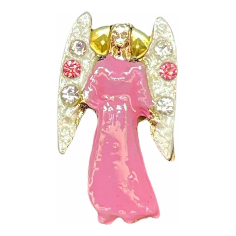 Arcangel Chamuel Baño De Oro Con Cristal Dije