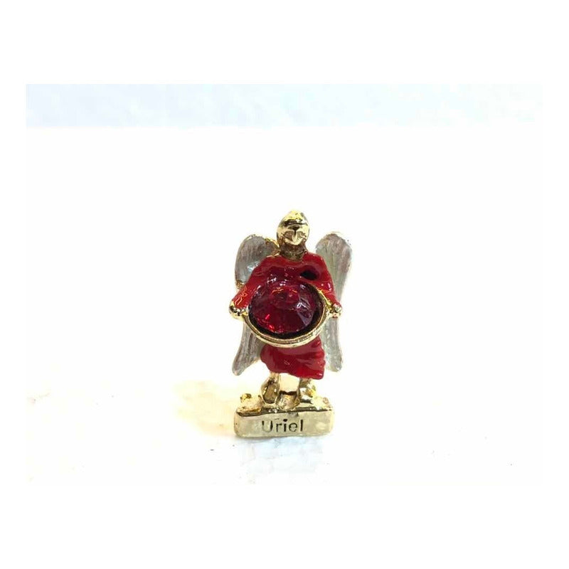 7 Arcangeles Juego Baño De Oro Con Cristal 3 Cm