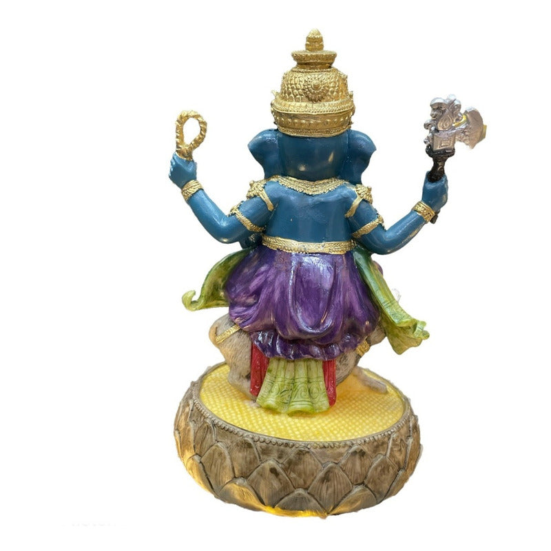 Estatua Ganesh Ratón Resina 20 Cm Altura.