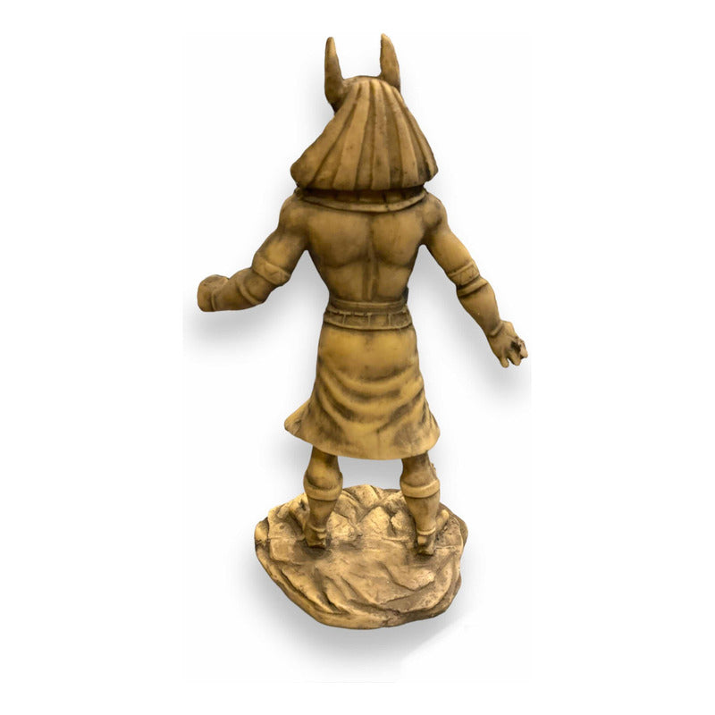 Anubis Manzana 25cm Figura De Resina Hueso