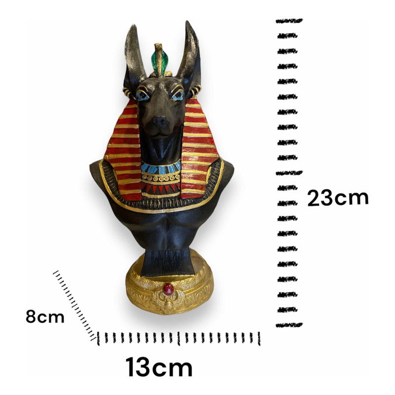 Anubis Busto Figura De Resina 23cm