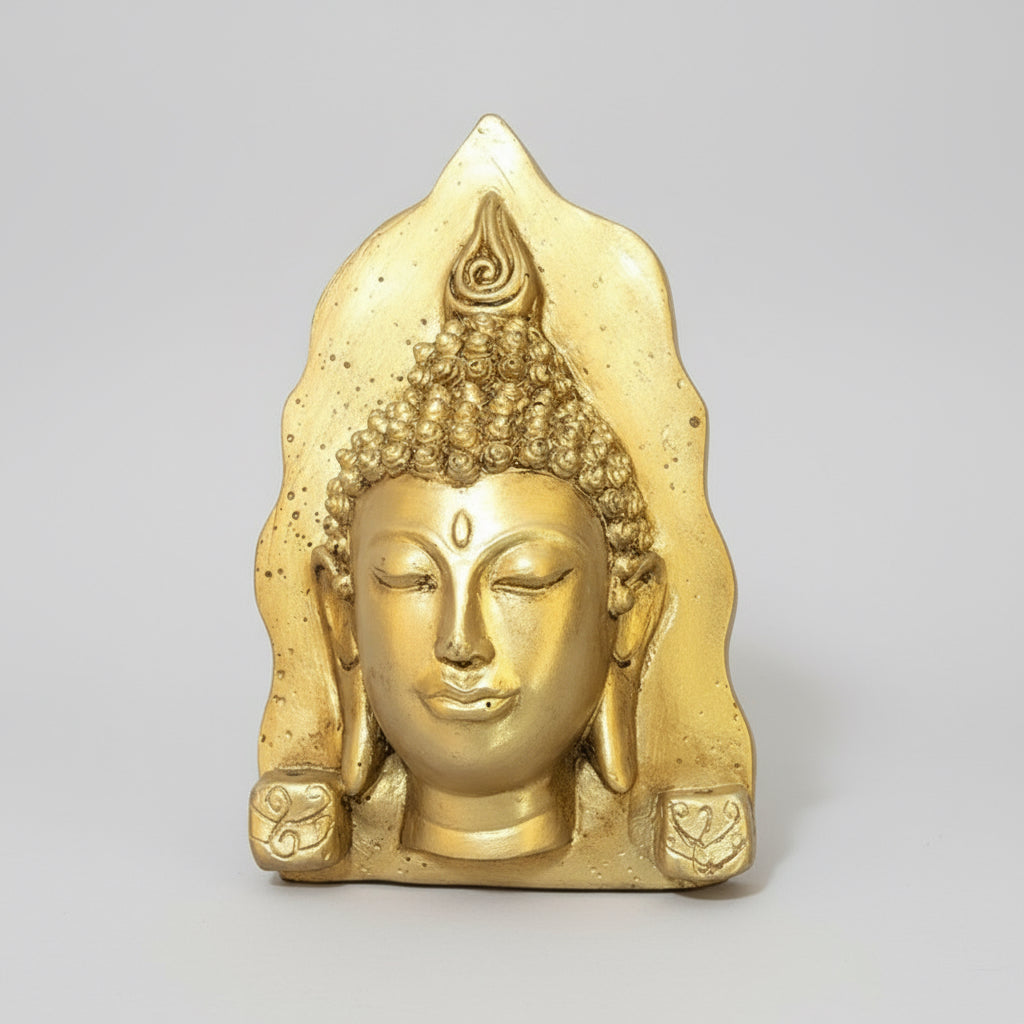 Buda Rostro En Resina Para Pared 17 Cm