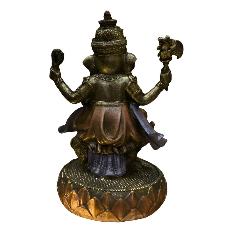 Estatua Ganesh Ratón Resina 20 Cm Altura.