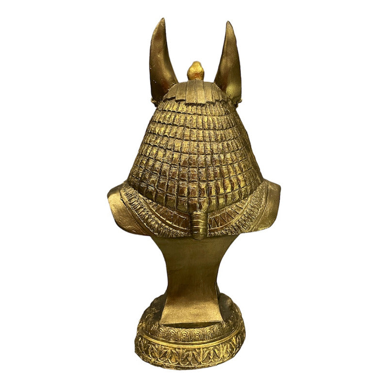 Anubis Egipcio Figura De Resina 23cm Tipo Bronce