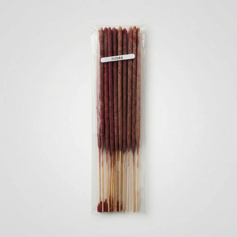 Incienso Artesanal 20 Varitas Gruesas Aroma A Elegir Rosas by HEREJE