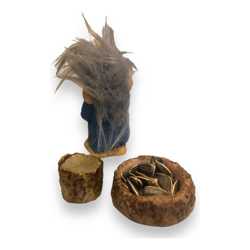 Troll Deseos Mujer + Comedero 9 Cm Figura De Resina Nacional