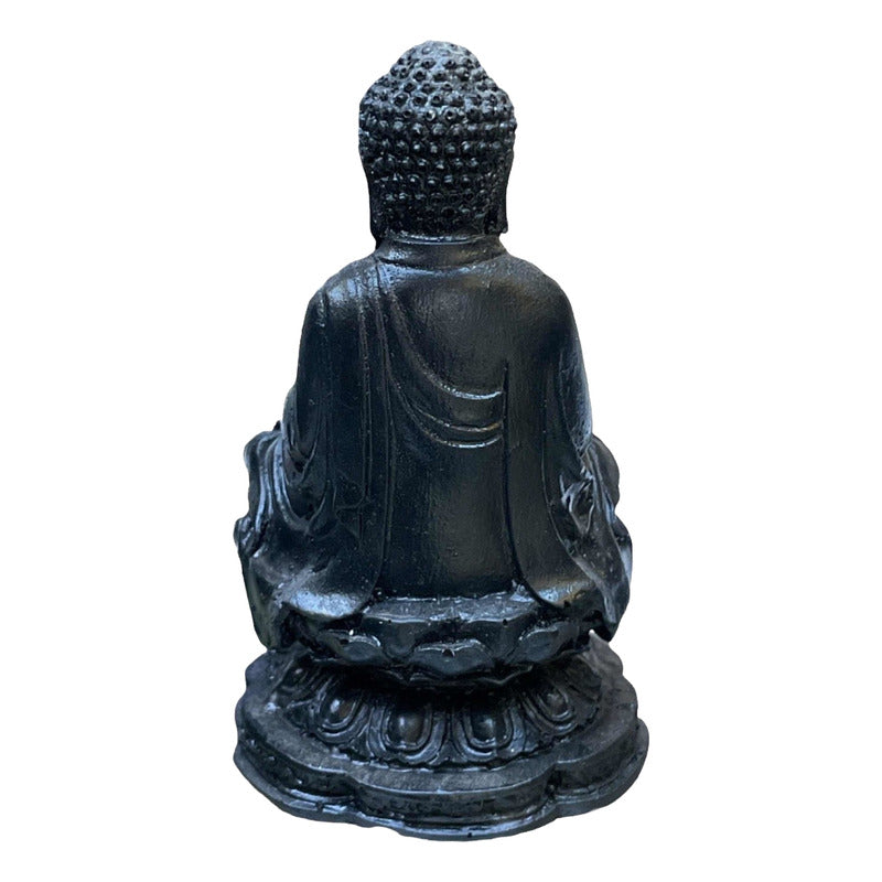 Buda Negro Base Redonda 10cm