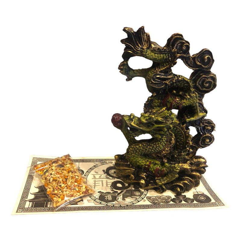 Dragón Año Chino Figura De Resina 11cm Feng Shui