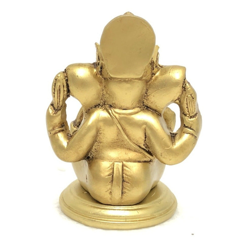 Ganesh 8.5 Cm Resina Nacional Pintado A Mano