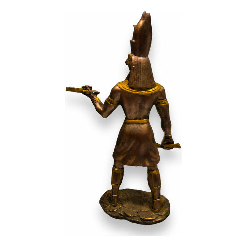 Horus Cromado 29cm Figura De Resina