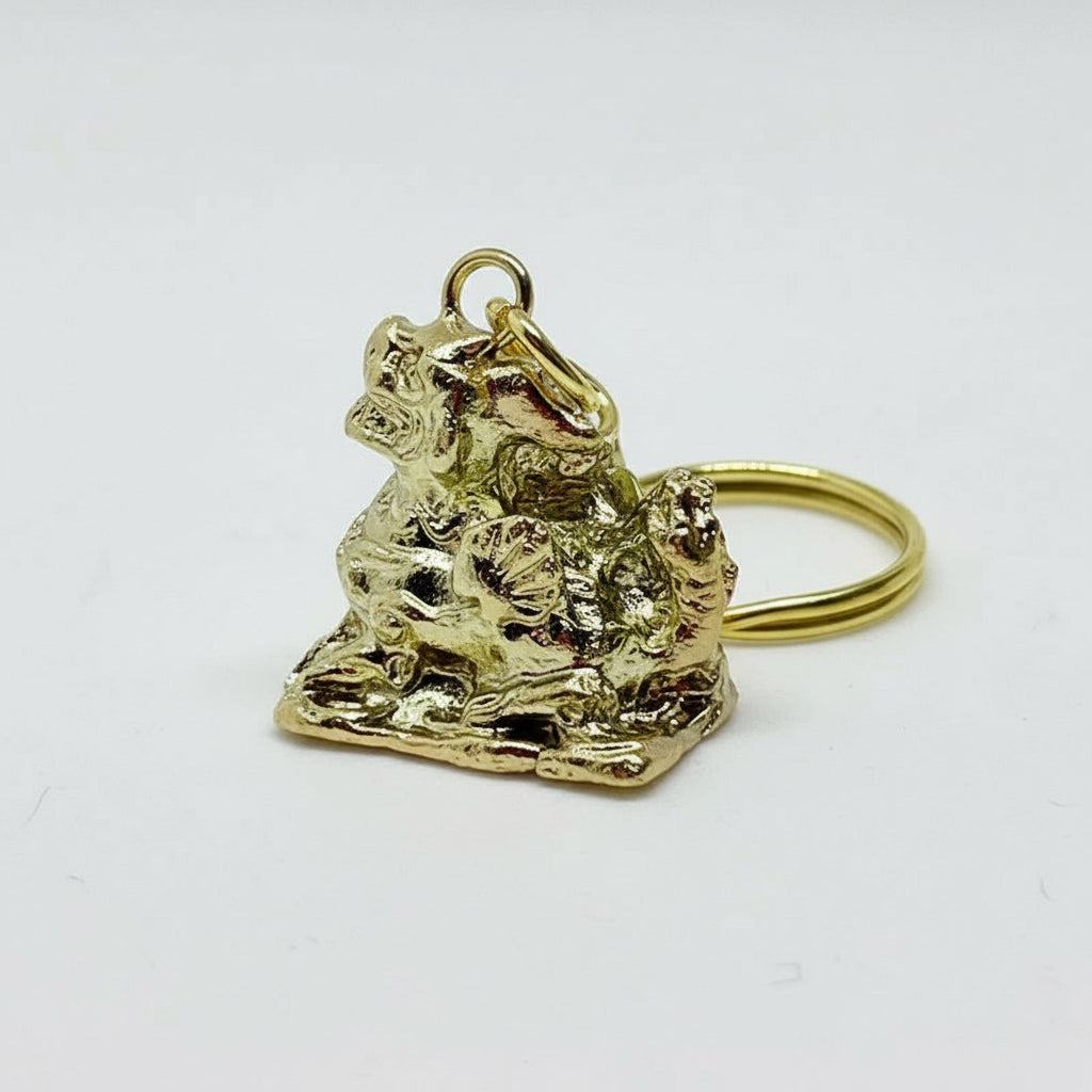 Piyao Amuleto Metal Nacional Llavero.