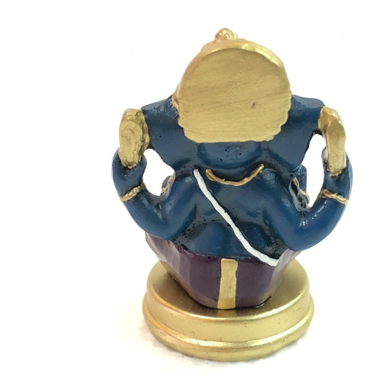 Ganesh 8.5 Cm Resina Nacional Pintado A Mano