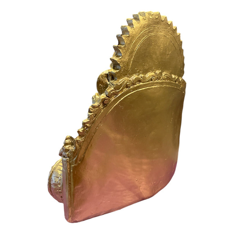 Estatua Ganesh Trono Resina 14 Cm.