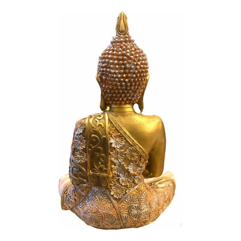 Buda Con Tela  Dorado 25x18x7