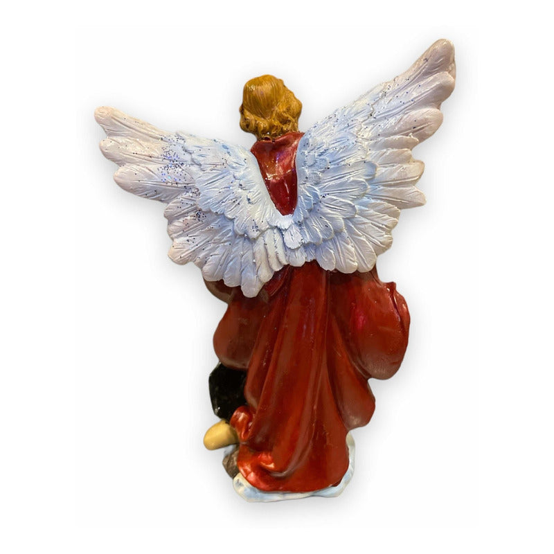 San Miguel Arcangel Escultura Resina Hecho A Mano 16x9x5cm