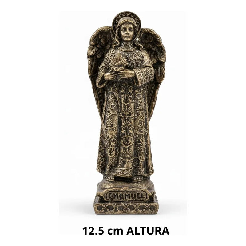 Arcángel Estatua De Resina De 12.5 Cm De Altura Oro Viejo Chamuel by HEREJE