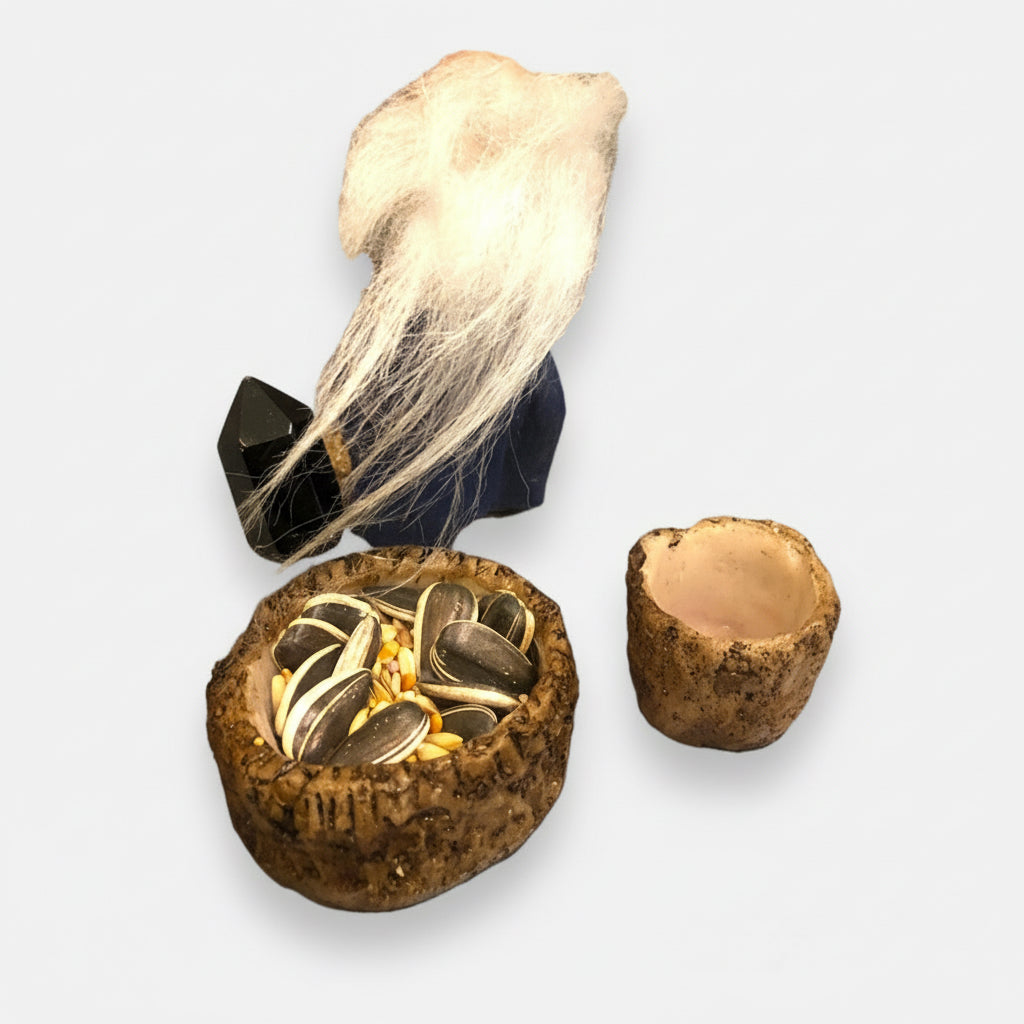 Troll Guardián De La Riqueza + Comedero 9 Cm Figura Resina