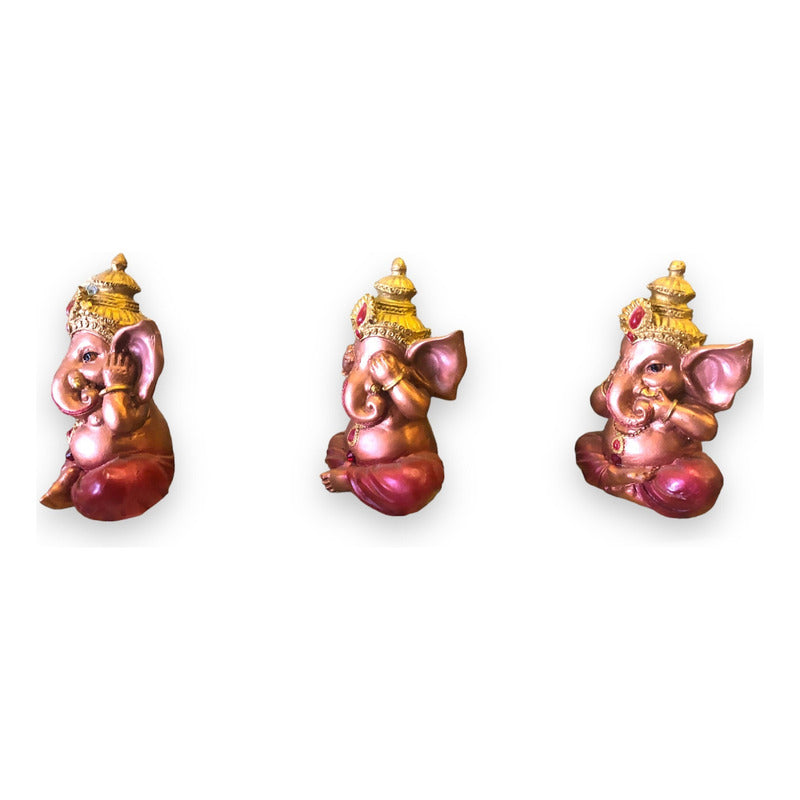 Juego De 3 Ganesh 10cm