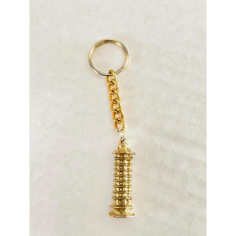 Pagoda Feng Shui En Metal Llavero