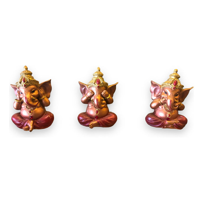 Juego De 3 Ganesh 10cm