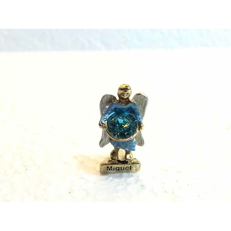 7 Arcangeles Juego Baño De Oro Con Cristal 3 Cm