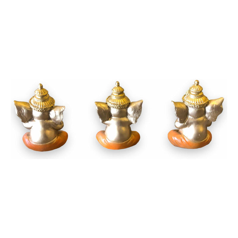 Juego De 3 Ganesh 10cm