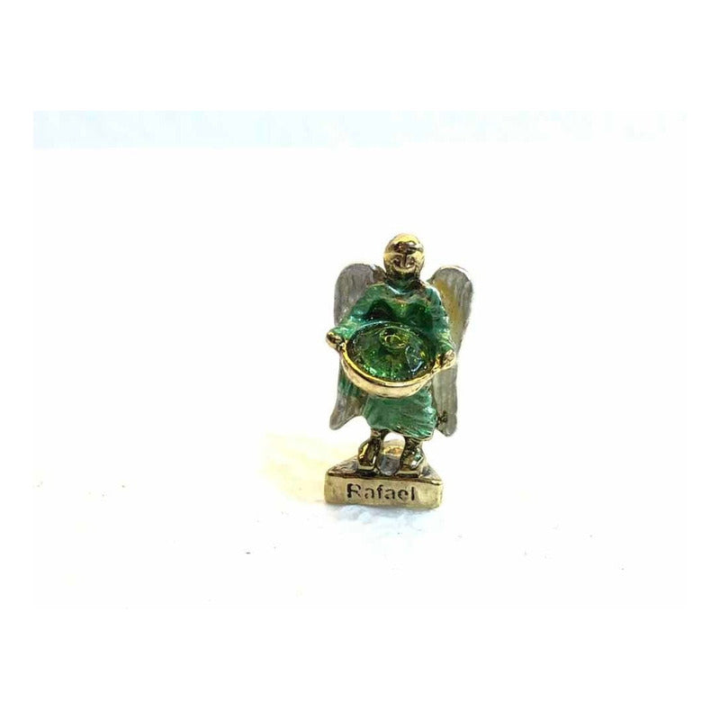 7 Arcangeles Juego Baño De Oro Con Cristal 3 Cm