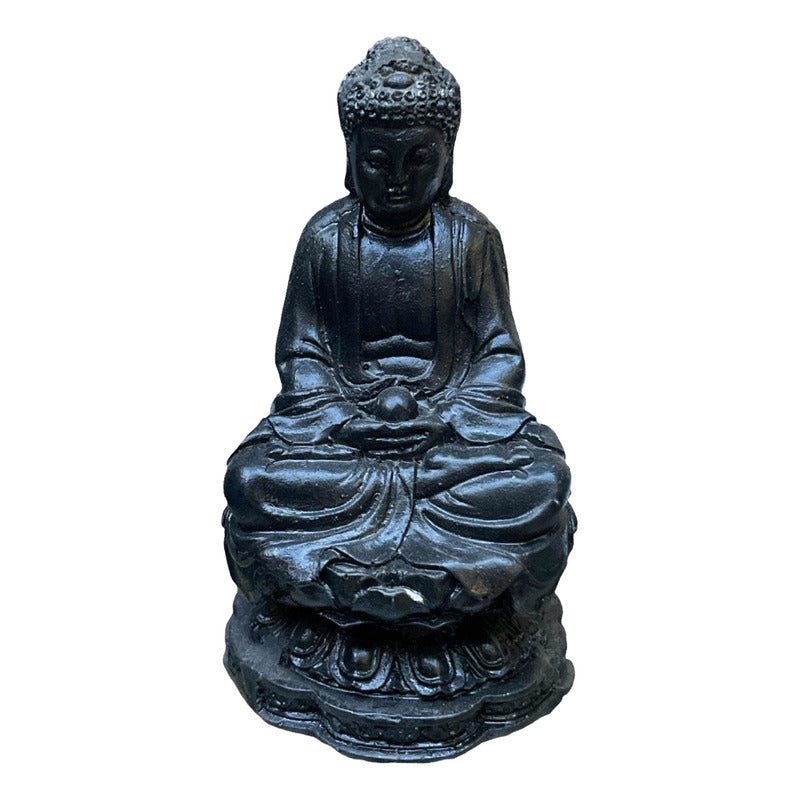 Buda Negro Base Redonda 10cm