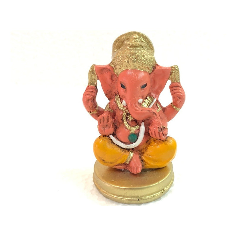 Ganesh 8.5 Cm Resina Nacional Pintado A Mano