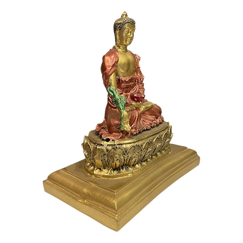 Buda De La Salud Y Meditación 15 Cm Escultura De Resina