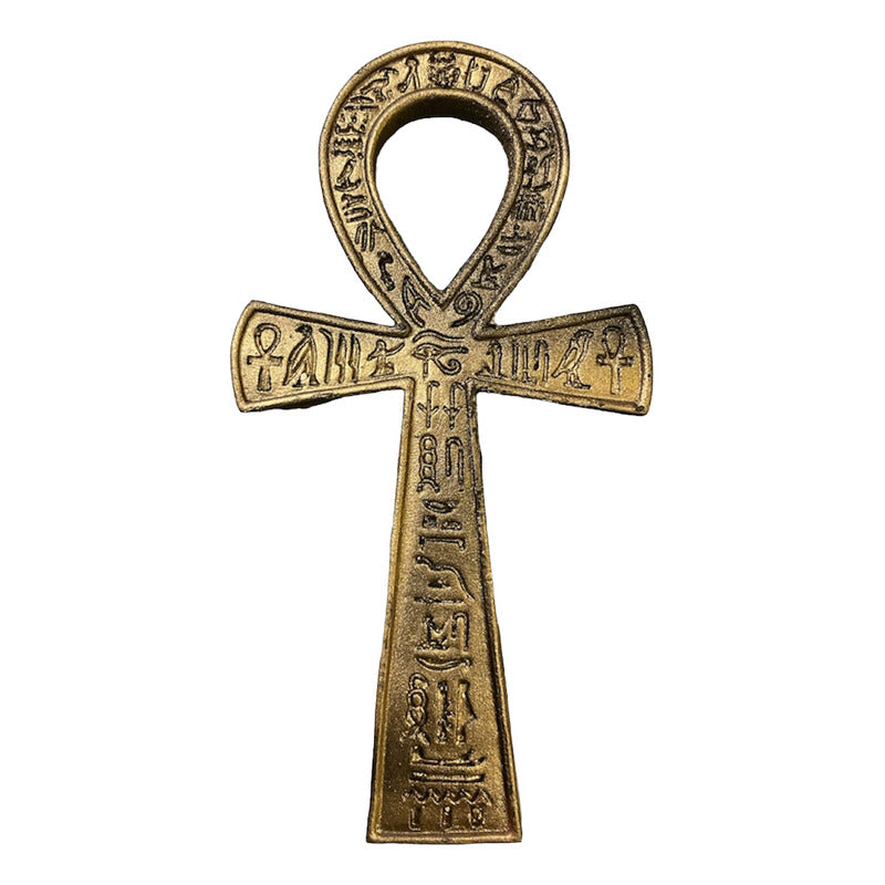 Cruz Egipcia Ankh Resina Nacional Pintada A Mano 18 Cm
