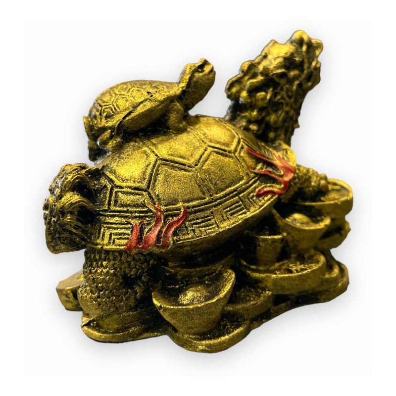 Tortuga Dragón Resina Guardián De La Riqueza Nacional 4cm