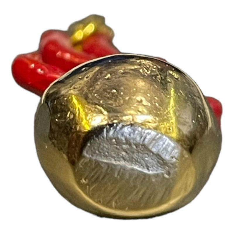 Bola De Fuego Amuleto De Feng Shui Baño De Oro 3 Cm Alto