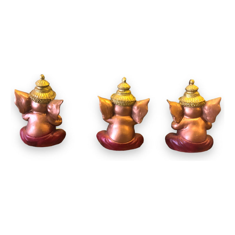 Juego De 3 Ganesh 10cm