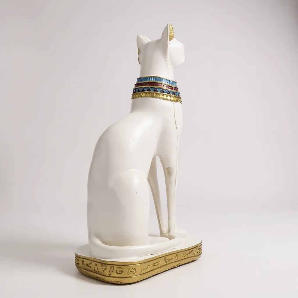 Bastet Egipcio Escultura De Resina 34x17x11cm