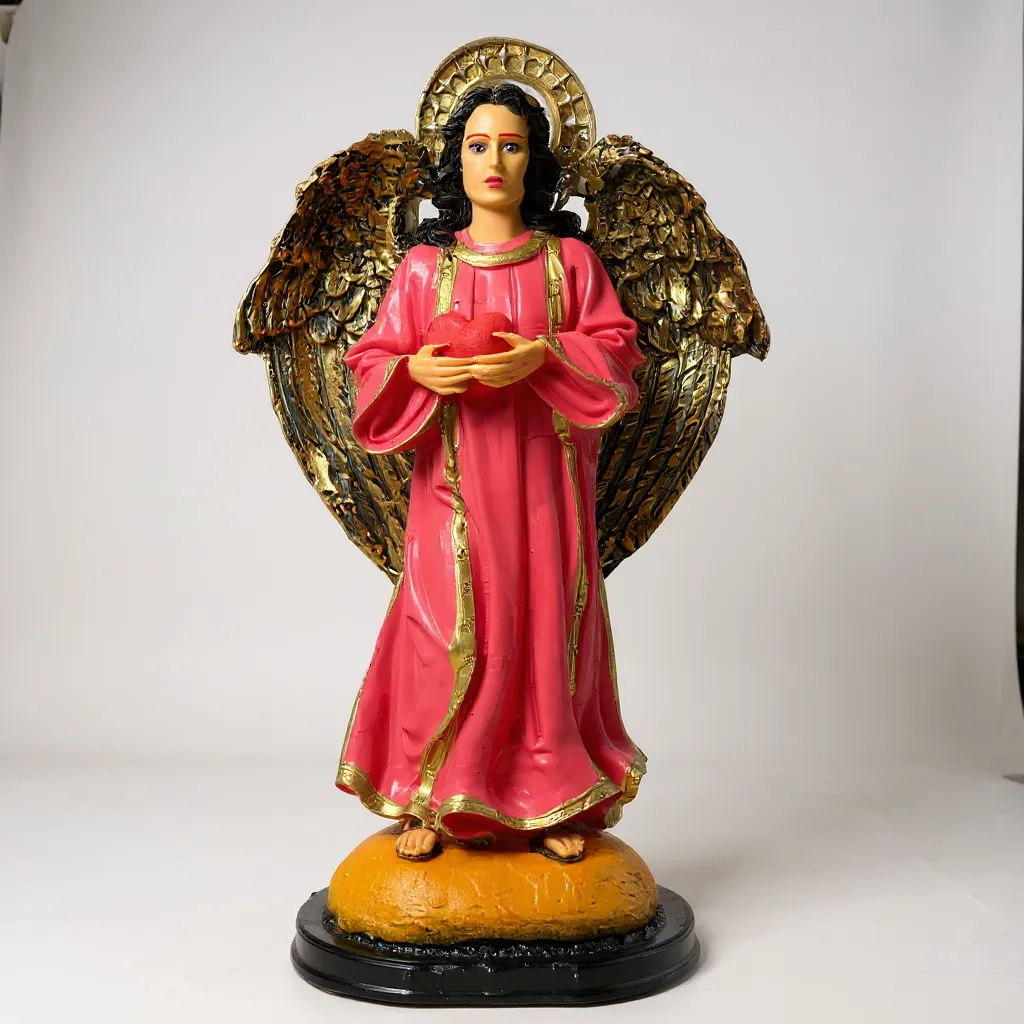 Arcangeles De 30 CM En Resina Pintados A Mano