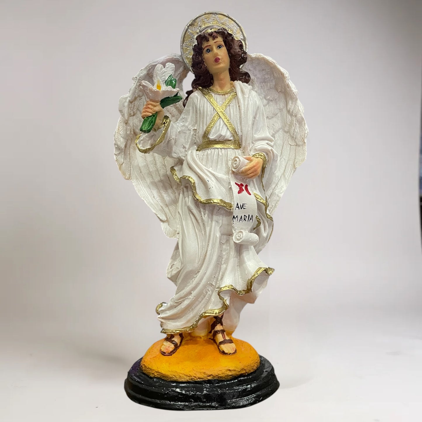 Arcangeles De 30 CM En Resina Pintados A Mano