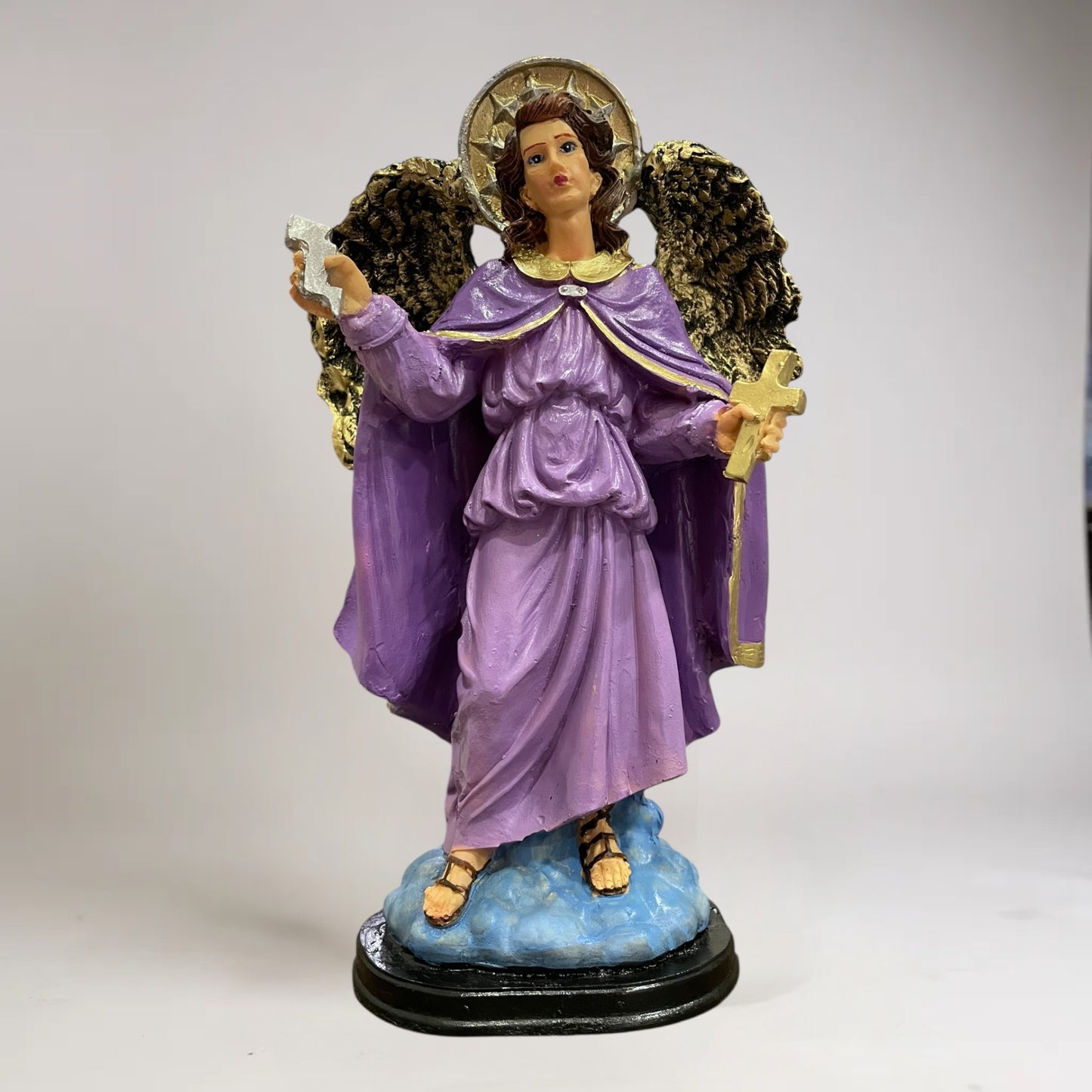 Arcangeles De 30 CM En Resina Pintados A Mano