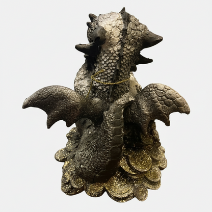 Dragón Tipo Bebe Resina 14.5 Cm Nacional Pintado A Mano.